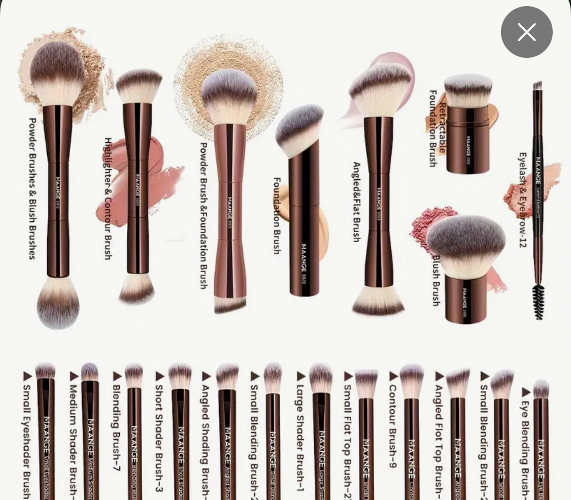 Pre orden - Full 23 pieces of makeup brushes and tools