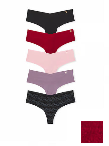 Victoria's Secret -
5-Pack No-Show Thong Panties in Medium Size