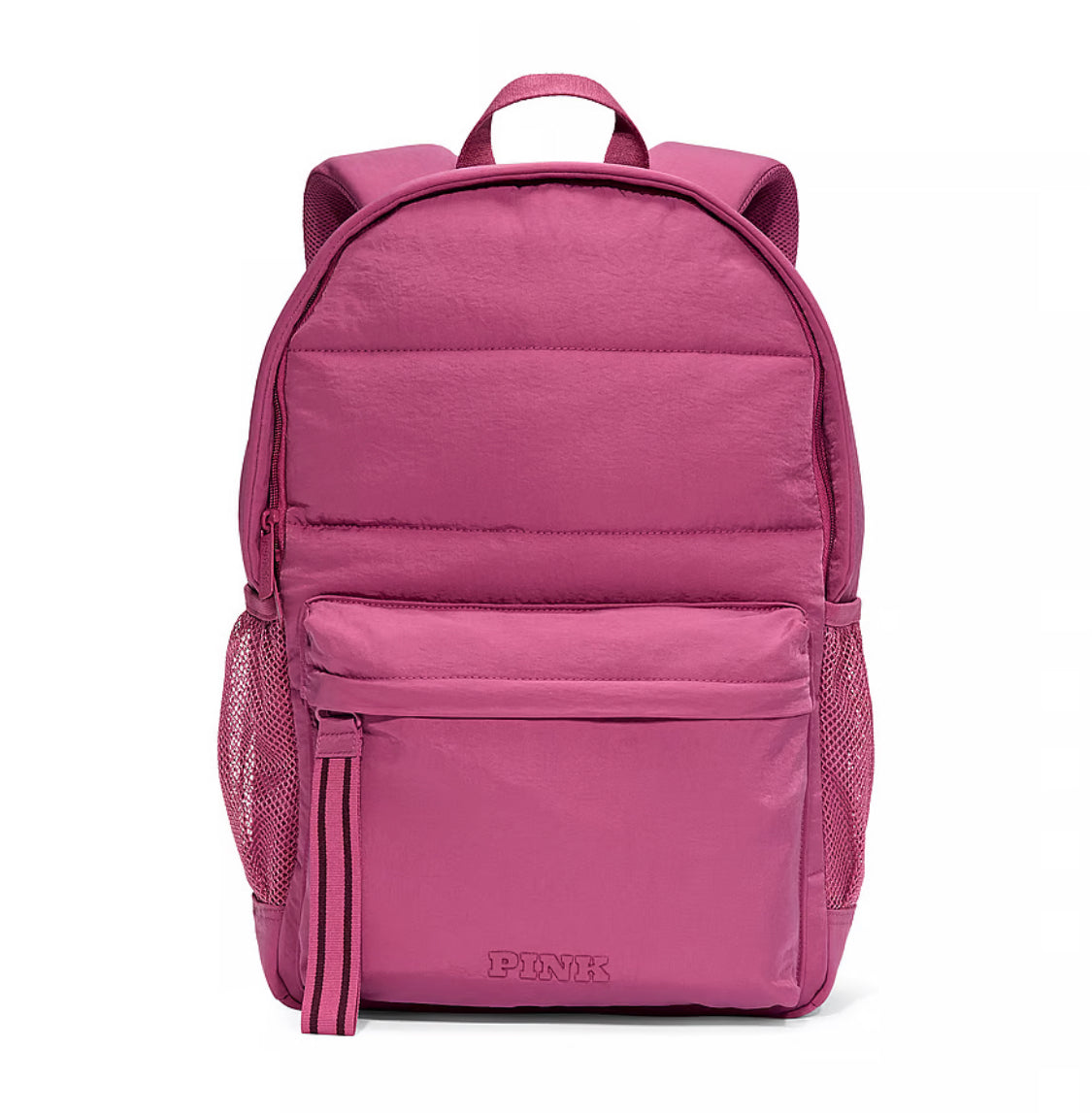 PINK-
QUILTED PUFFER BACKPACK
