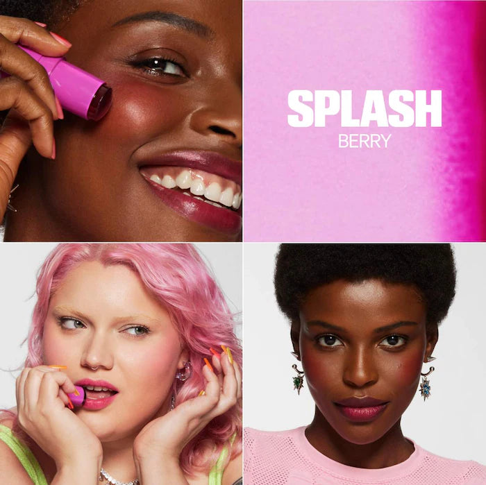 MILK MAKEUP
Cooling Water Jelly Tint Lip + Cheek Blush Stain - Splash Berry plum