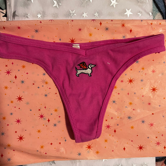 Pink - Thong Panty in Small Pink