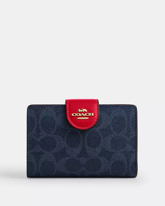 Pre orden - Medium Corner Zip Wallet In Signature Canvas