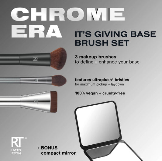 Real techniques - Chrome era it’s giving base makeup brush set