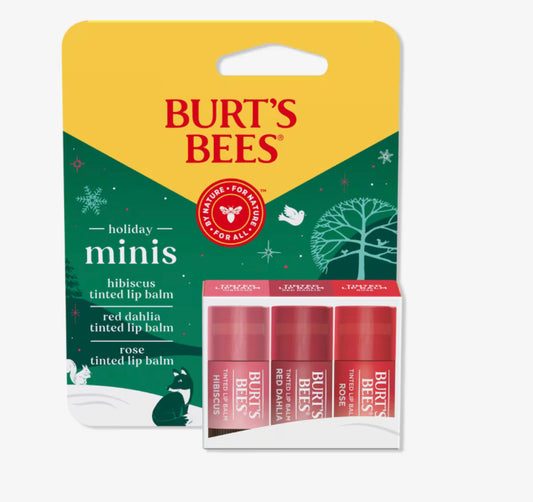 Burt's Bees - 
Mistletoe Kiss Tinted Lip Balm 3 Piece Gift Set