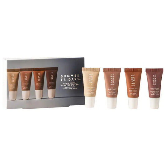 Pre orden - Summer Fridays
The Mini Neutrals Lip Butter Balm Set