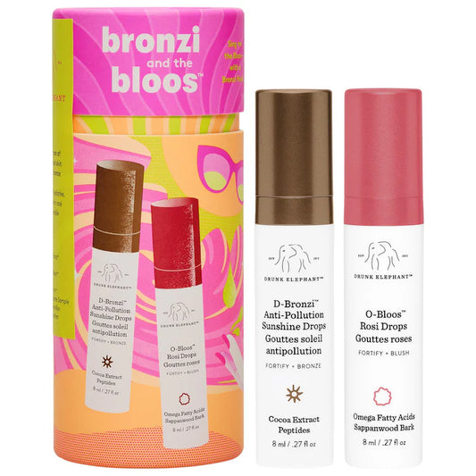 Pre orden - Drunk Elephant
Bronzi and the Bloos Color Serum Duo